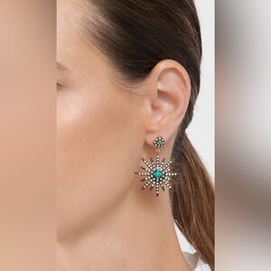 NEW Adornia Turquoise and Swarovski Star Earrings